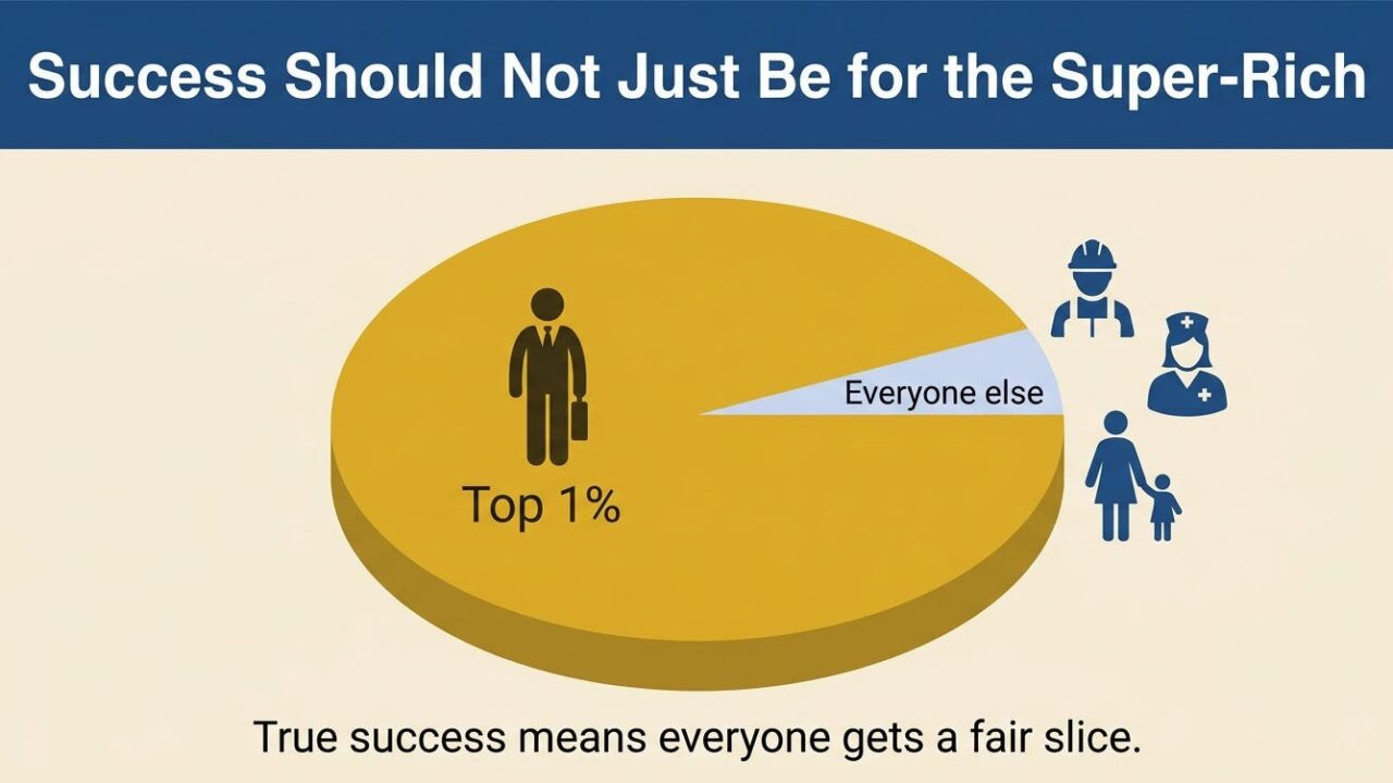 Lead graphic for “Success Should Not Just Be for the Super-Rich”