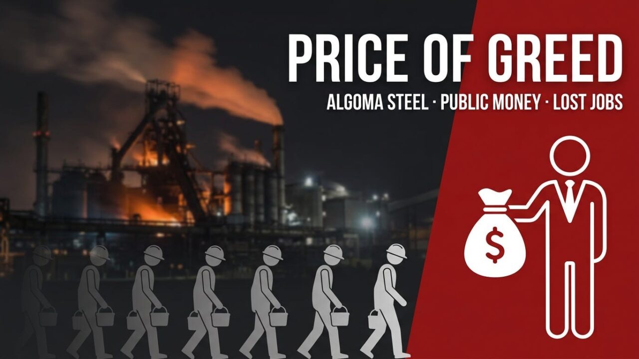 Lead graphic for “The Price of Greed at Algoma Steel”